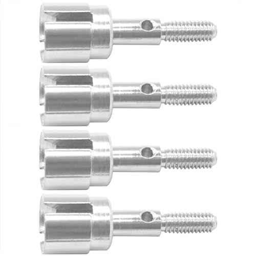 4Pack ShareGoo Metal Wheel Stub Axle Shafts Adapter Drive Axle Cup 02033 Compatible with HSP Redcat Racing Exceed 94123 94111 1/10 RC Car Buggy Truck
