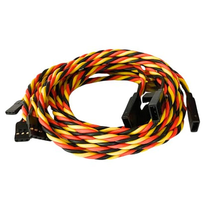 BackBayRC - 20awg Servo Extension Wire - 100 Strands for RC Vehicles, Drones, E-Bikes - 6 Lengths / 5 Wires per Pack (60CM / 24in / 2ft) - style: 60CM / 24in
