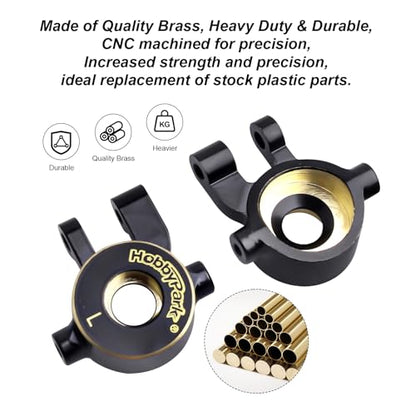 HobbyPark Steering Knuckles for TRX4M TRX4MT Brass Steering Blocks Upgrades Parts 1/18 RC Crawler Car Replacement of 9737