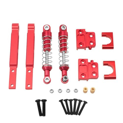 Metal Rear Axle Shock Link Rod Leaf Spring Upgrade Link Suitable for Mangniu 1/12 MN82 MN82S MN82PRO 1/12 Scale RC Climbing Car (Red) - color: Red
