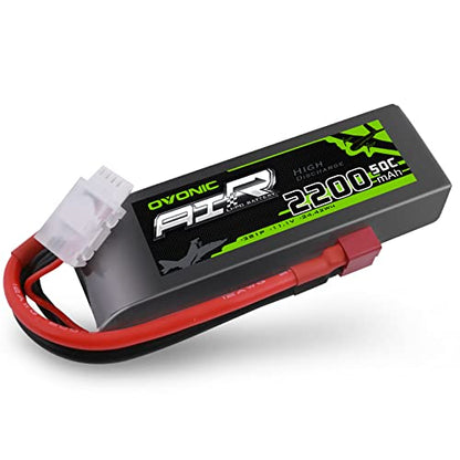 OVONIC 3S Lipo Battery 50C 2200mAh 11.1V Lipo Battery with Dean-Style T Connector for RC Airplane Quadcopter Helicopter FPV Drone - size: 1pcs