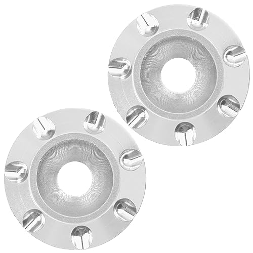 2Pcs Vgoohobby RC Metal Rear Wing Buttons Gasket,Universal Rear Fixed Tail Protection Spacer for 1/10 RC Off Road Short Truck Buggy Racing Car (Silver) - color: Silver
