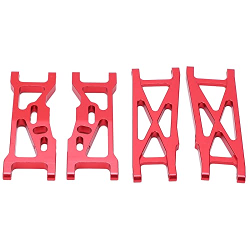 Raguso RC Front Rear Arms Aluminium Alloy Anti Deformation RC Swing Arms Metal Front Rear Suspension Arms for LOSI 22S SCT for 1/10 RC Short Course Truck(Red)
