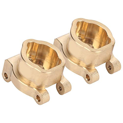 RC Outer Portal Drive Housing, Brass Drive Axle Mount Set High Torque Steering Knuckle Front Rear Portal Axle Counterweight Set for 1/10 RC Crawler