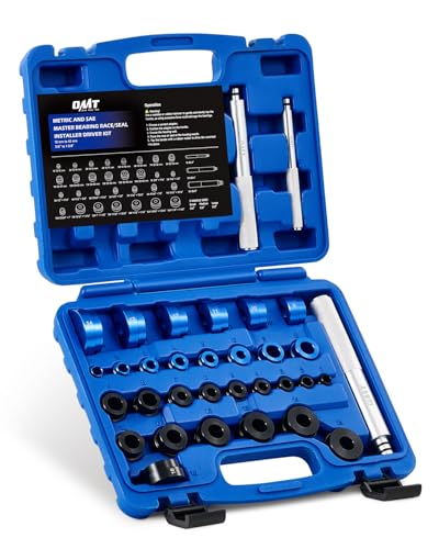 Orion Motor Tech OMT 33pc Bearing Press Kit for Small Vehicles | Bearing Race and Seal Driver Set with Metric SAE Adapters, Seal Driver Set with 3 Knurled Handles - style: Small