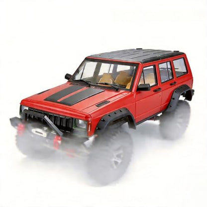 1/10 RC Crawler Hard Body Shell, 313mm Cherokee-Style, SCX10/TRX4 (Red, SUV) - color: Red
