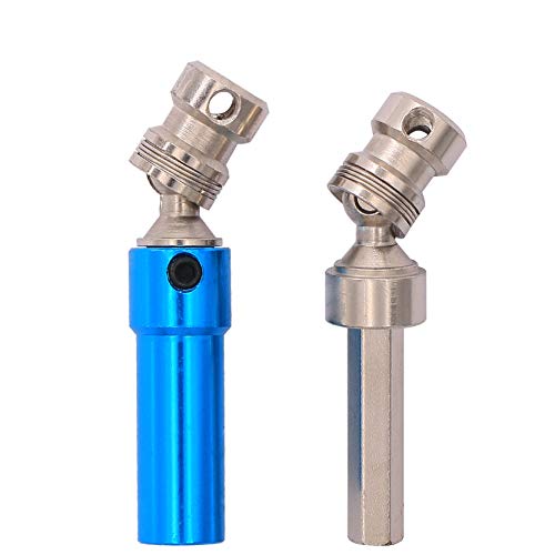 2PCS Treehobby Aluminum Alloy Universal Rear Drive Shaft Upgrade Accessories Compatible with Wltoys 12428 Fly fy-03 1/12 RC Car Desert Falcon CVD Universal Joint