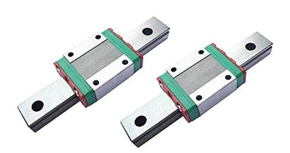 TEN-HIGH MGN9 80mm Linear Guide Rail Linear Motion Slide Rails Linear Motion Products, for 3D Printer and CNC Machine, 2pcs Rails + 2pcs MGN9C Block Bearings - size: 80mm, style: MGN9