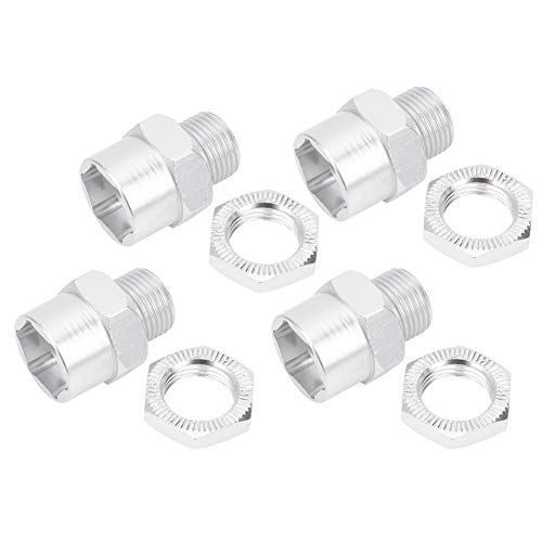 VGEBY Hex Adapter, 12mm to 17mm Wheel Hub Extension for RC Car Conversion, RC Crawler Accessories, Silver Model Car Upgrades for RC Enthusiasts, DIY Projects, Off-Road Crawling