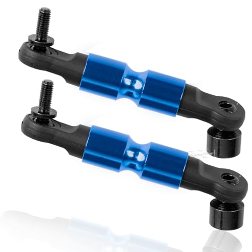 RC Front Rear Wide Sway Bar Kit Upgrades Part for 1/10 Slash Rustler,Stampede,Rally 4x4 4WD RC Car,Alloy Aluminum Front & Rear Wide Sway Bar Kit Hops Up
