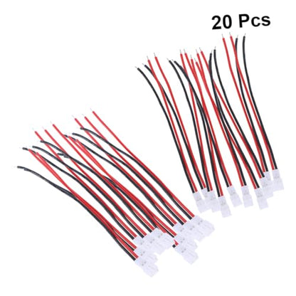 LIOOBO 20pcs Battery Cable Connectors Male Female Ultra Silicone Wire for Rc Car Plane Drone No Shorting Risk