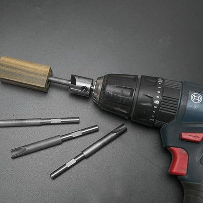 7 Piece Pencil Trimmer Kit Pencil Trimmer System Milling Cutter Set 7mm 8mm 3/8 Inch 10mm Cutter Shaft 3/4" M2 Steel Cutting Head Socket Adapter Hex Wrench for Woodworking Pen Kit Preparation. - color: Pen Barrel Trimming System