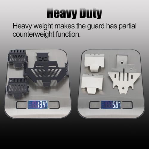 1/10 RC Chassis Armor Set for TRX-4 Car, Stainless Steel Skid Plate for TRAXXAS TRX4 Sport Body (Podwer Spray), Link Shock Axle Protector for Bronco K5 Blazer Defender 92076-4 82046-4