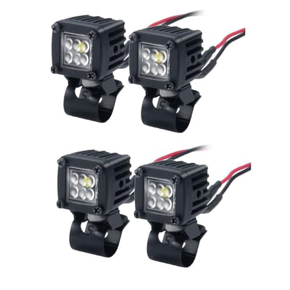 4PCS RC Crawler Lights LED Headlight for Axial SCX10 D90 Tamiya CC01 | Square LED Headlights Spotlight with Light Cover Lampshade for HSP HPI Traxxas Axial SCX10 D90 Tamiya CC01 (D-6 Holes) - color: D-6 Holes