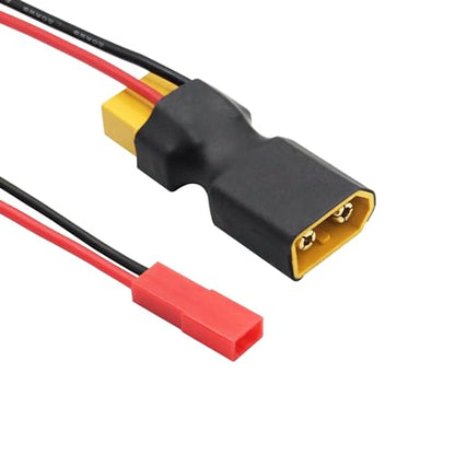 2Pair XT60 Connector Adapter with JST Plug 3", 20AWG Cable Gold Plated Plug | XT60 Male to Female Connector with JST Male & Female Plug, for RC Lithium Battery Drone Quadcopter etc - 4Pcs - style: XT60 Male to Female Connector with JST - 4Pcs(2Pair)