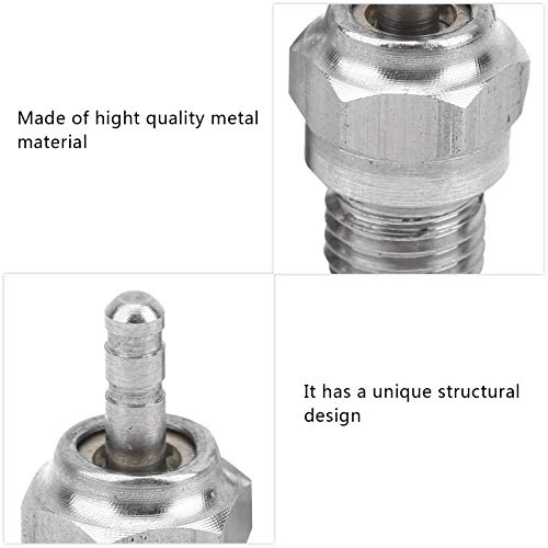 2Pcs Hot Glow Plug, Silver N4 Spark Nitro Engine Parts Replace N4 Spark Medium Hot Nitro Engine Parts for Redcat HPI HSP Oil Powered Model Car RC Accessories with 2 Gasket