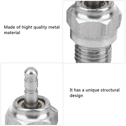 2Pcs Hot Glow Plug, Silver N4 Spark Nitro Engine Parts Replace N4 Spark Medium Hot Nitro Engine Parts for Redcat HPI HSP Oil Powered Model Car RC Accessories with 2 Gasket