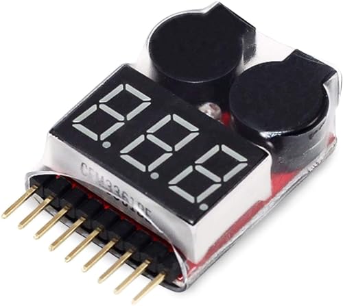 2PCS 2in1 1-8s Lipo Battery Voltage Tester RC Cellmeter 7 Digital Battery Capacity Checker Cell Meter Battery Checker Tester for Household Batteries