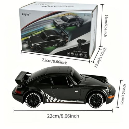 RC Drift Car, 1:20 4WD Full-Scale RC car, 20 km/h high-Speed RC car with Lights, Extra Racing Tires, Suitable for Adults and Boys(Gun Gray)