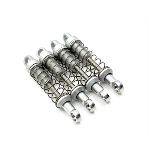 Compatible with MN78 1/12 RC Car Upgrade Modification Parts Accessories Metal External for Spring Shock Absorber 4PCS RC Assortment(Silver) - color: Silver