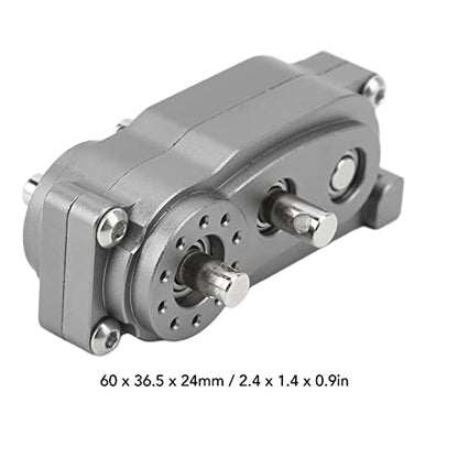 VBESTLIFE RC Transfer Case, 313mm Wheelbase 2 Speed CNC Machined Anodised Aluminium Alloy RC Parts for Scx10 1/10 RC Car - color: Titanium