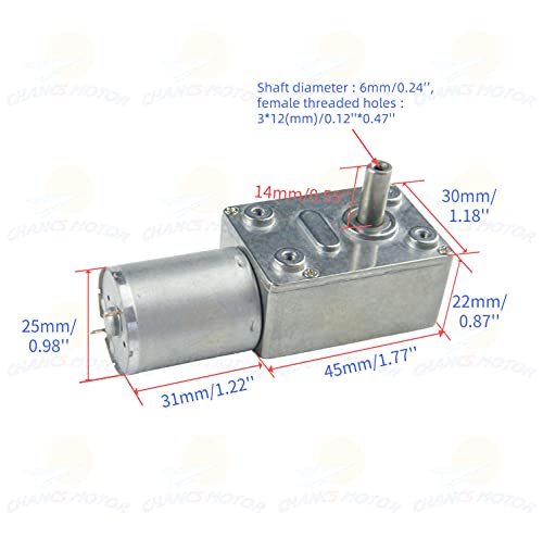 DC Worm Gear Motor 370WG 12V DC 150RPM Self-Locking Reversible for DIY Mini Geared Motor - size: 12V, style: 150RPM