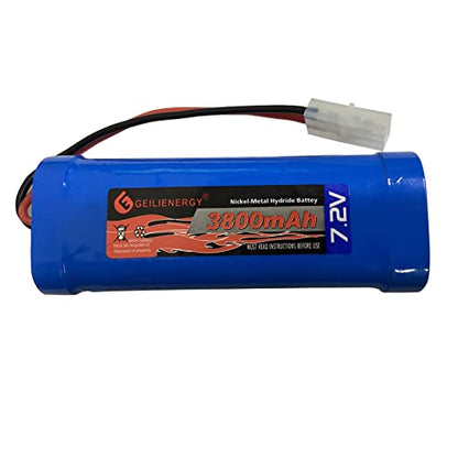 3800mAh 7.2V Ni-Mh Rechargeable Battery Pack for Rc Racing Car Boat Tank (1 Pack 7.2V 3800mAh Battery) - size: 1 pack 7.2V 3800mAh battery
