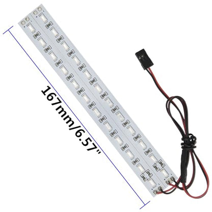 RC 24 LED Light Bar Chassis LED Lamp Body Shell Chassis Light Compatible with Traxxas TRX-4 Axial SCX10 II 90046 90048 RC4WD D90 D110 1/10 1/8 RC Crawler Car Truck (Blue) - color: Blue