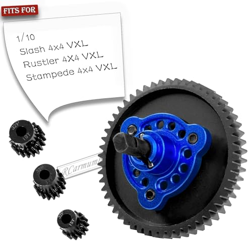 RC 54T Slipper Clutch Upgrades Part for Slash Stampede Rustler 4X4(VXL),Metal 54T Spur Gear with Pinions Gears Set(15T 17T 19T),Slipper Clutch Eliminator Hops up,#6878,Navy Blue - color: Navy Blue(54t)