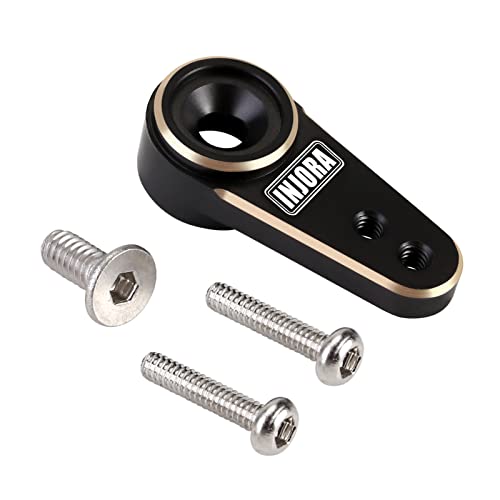 INJORA ES08MA Metal Gear Servo with Mount and Horn for SCX24, Black Brass - color: Black Brass