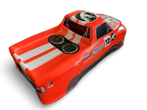 1/10 Scale RC Painted Drift Racing Touring Off-Road Car Body Shell for Monster Truck Neon Orange 260mm