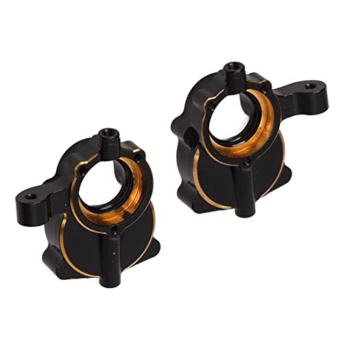 2Pcs Brass Portal Axle Housing for RGT EX86190 LC76 1/10 RC Crawler, Black - Coated Rustproof RC Steering Knuckle with Enhanced Stability and Wear Resistance