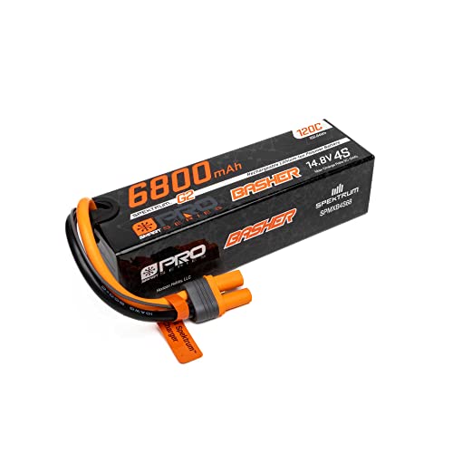 Spektrum 14.8V 6800mAh 4S 120C Smart G2 Pro Basher LiPo: IC5, SPMXB4S68
