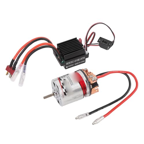 aqxreight 540 Brushed Motor Proof Stainless Steel Box/Cover 3 Slot High Torsion Motor and ESC for Axial SCX10 AXI03007 10 RC Car 22T Allowing for and Mot 540 Brushed MotorRC Crawler Motor3 Slot (12T)