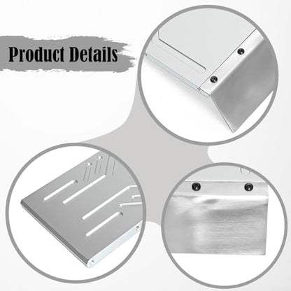 harayaa 1/7 RC Car Skid Plate Chassis Maintenance Replaces Guard Easy to Install Sturdy Protector Protection for RC Crawler 4WD, Silver - color: Silver