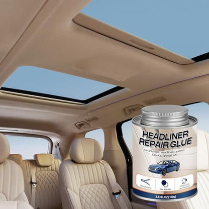 Car Headliner Glue, 3.53OZ, Upholstery Adhesive, Strong Automotive Interior Glue with Brush, Transparent Repair Car Headliner, Suitable for Fabric and Leather, - color: Transparent