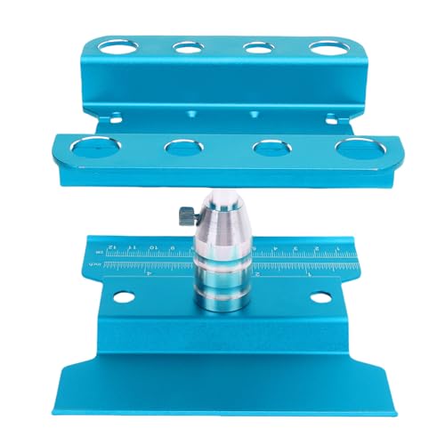 360 Degree Rotation Stable Flexible RC Car Work Stand for 1/10 1/8 Scale Simulation Climbing Vehicles Alloy (Blue) - color: Blue