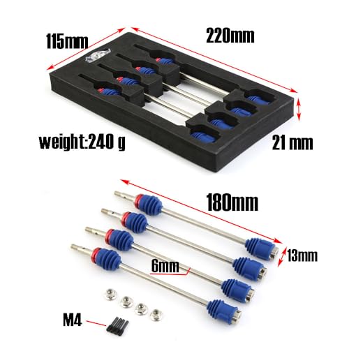 Metal Steel Front and Rear Driveshaft Axle CVD dogbone 5451R for 1/10 Traxxas E-Revo/E-Maxx/T-Maxx/Revo RC Car Upgrades Parts