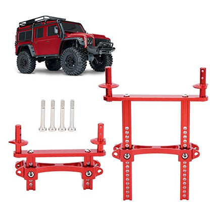 Aluminum Alloy RC Body Mount Shell Post Heavy Duty Upgrade Part Compatible with 1 10 Scale Crawler Truck Red Color 12cm Length Includes Mounting Screws