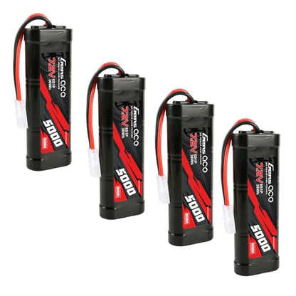 Gens ace 7.2V 5000mAh 6-Cell NiMH Battery with Tamiya Plug(4Pcs)