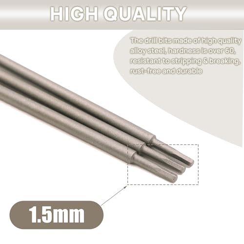 RC Hex Bit 1.5mm for Electric Screwgun/Power Drill(3pcs Hex 1.5mm) | 6 Inch Power Bits,Hex Head Allen Wrench Drill Bit Set,Professional Grade ¼ Inch Hex Shank for Screwdrivers,High Quality Steel - size: 1.5MM * 3PCS
