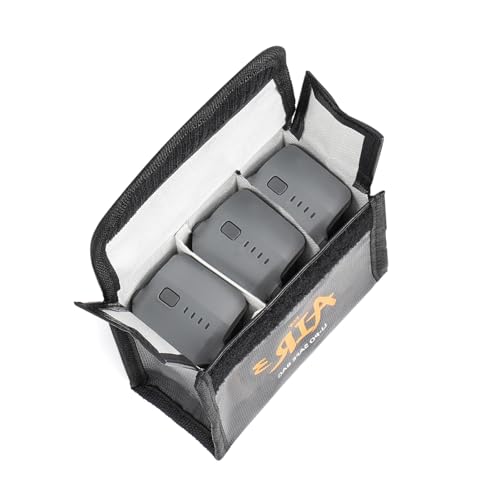 Battery Bag, Fireproof Explosion-Proof Lipo Battery Safe Bag Sleeve Lipo Guard Pouch Sack Charge Protection Bags For DJI Air 3 Drone (Three battery bag For DJI Air 3)