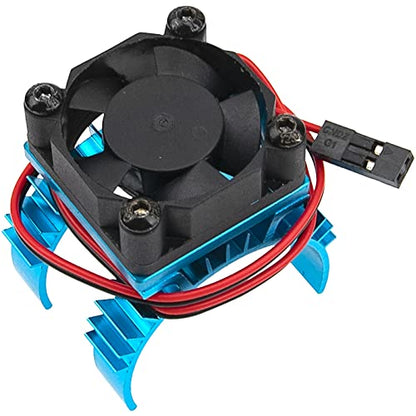 TT02 Motor Heat Sink Heatsink with 5-6V Cooling Fan Compatible with Tamiya TT02 1/10 RC On Road Touring Car Upgrade Parts