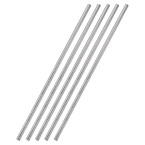 uxcell 4mm x 300mm 304 Stainless Steel Solid Round Rod for DIY Craft - 5pcs - size: 300mm