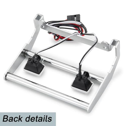 MOHERO Metal Front Bumper with 2 LED Lights for 1/10 TRX4 Bronco RC Crawler Car Accessories