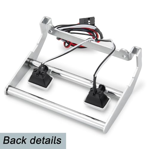 MOHERO Metal Front Bumper with 2 LED Lights for 1/10 TRX4 Bronco RC Crawler Car Accessories
