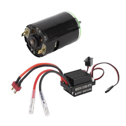 Asixxsix Brushed Motor ESC Combo, 320A ESC 5V 2A BEC 540 Brushed Motor Electric Speed Controller, Forward Backward Speed Control Rc Motor for 1/10 RC Crawler Car (35T) - size: 35T, style: 35T