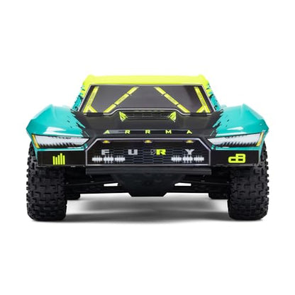 ARRMA RC Truck 1/10 FURY 2wd 223S BLX Brushless Short Course Truck RTR (Battery and Charger Not Included) with DSC, Green, ARA3521T2 - color: Green
