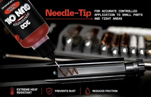 203 Gun Oil, High Viscosity Firearm Lubricant, Precision Needle Oiler, Gun Oil for Pistols, Rifles & Shotguns, Prevents Rust, Reduces Friction & Wear, Extreme Temperature Performance, 1 oz - color: Black