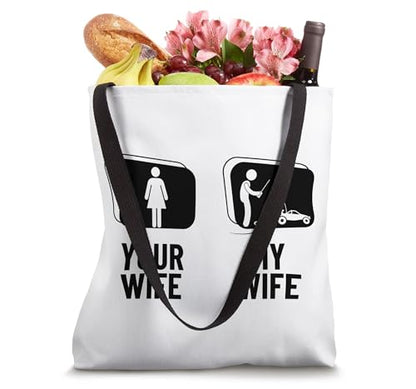 Remote Control Racing Your Wife My Wife Husband RC Cars Tote Bag